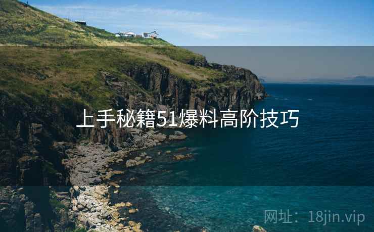 上手秘籍51爆料高阶技巧