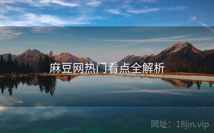 麻豆网热门看点全解析