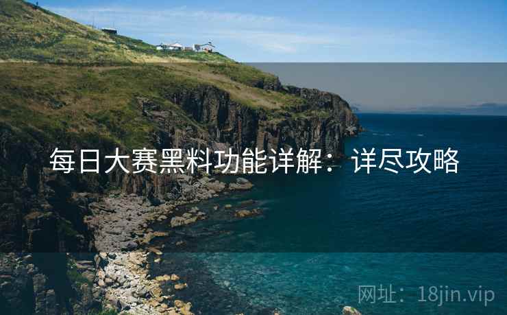 每日大赛黑料功能详解：详尽攻略