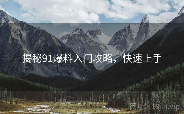 揭秘91爆料入门攻略，快速上手