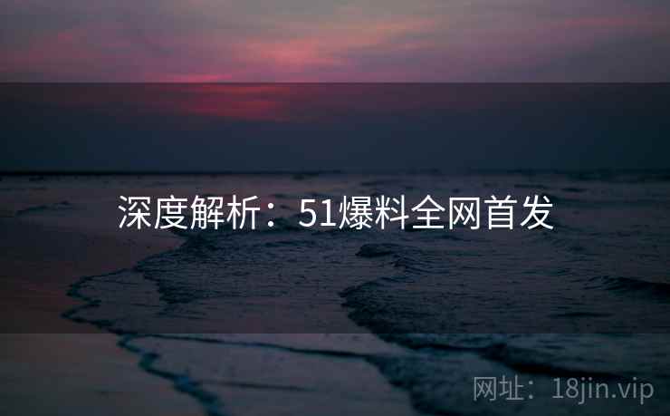 深度解析：51爆料全网首发